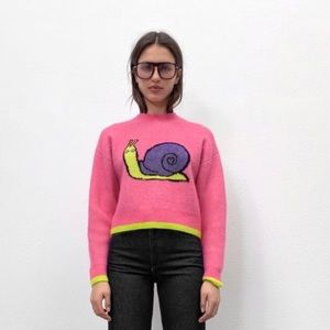 NWT ZARA Snail Jaquard knit sweater